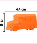 Top Shelf Transport Counters For Young Minds Dope Educational Manipulatives bright orange school bus counting piece, 4.4 cm by 2.3 cm.
