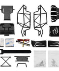 45g Nylon Rock Buggy Body Shell With Dope Aluminum Spider Panels For 1 To 24 RC Crawler Axial SCX24 C10 JLU Bronco Base Camp 4Runner Upgrade Parts Black Unassembled Kit components