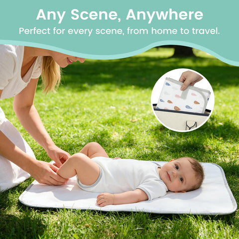 Portable Baby Changing Pad With Waterproof, Wipeable Surface For On The Go Parents, Ultra Compact Diaper Changing Mat Travel Essential