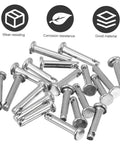 Stainless Steel Clevis Pin Kit, 20 Piece Flat Single Hole Pins For Locating And Fixin Up Machinery, Furniture, And Diy Projects