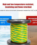 100 Ft Heavy Hitter Twisted Pair Wire Cable With Tinned Copper Cores And Fep Insulation 600V Rated on a spool highlighted with temperature resistance.