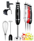 Immersion Hand Blender All In One Electric Stick Blender with Whisk and Milk Frother Attachments 400W Stainless Steel Blades