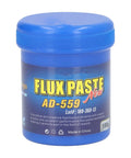 Eco Friendly Solder Paste Flux Cream For Electronics Repair 100g labeled AD-559 in blue container