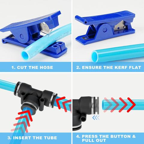 Half Inch Outer Diameter Compressed Air Piping System And Push To Connect Shop Air Line Kit installation guide with TPEE tubing