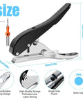 8mm Heavy Duty Hole Punch Tool For Paper And Card Projects with edge banding, countersunk drill, built tough metal construction