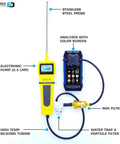 Residential Combustion Analyzer For Home Boilers And Furnaces With Flue Gas Meter, CO And O2 Readings, COAF And EA, shown with components