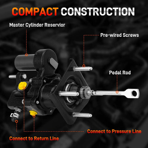 Detailed view of Dodge Ram Hydraulic Power Brake Booster 2019 To 2025 2500 3500 Fit 6.4L V8 Gas And 6.7L Diesel