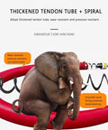 Elephant sitting on grain suction machine with red tendon tube from Heavy Duty 4500W Grain Pumping Conveyor With Portable Suction Auger