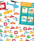 Hands On Rubber Band Helicopter Kit Bulk 100 Pack For Classrooms STEM Project Kids Ages 8 And Up Fun And Educational For After School Programs Libraries And Summer Camps, 100 pack kits with propellers