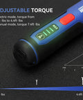 Close-up of adjustable torque settings on 4V Cordless Electric Screwdriver With LED Light 2000mAh USB Rechargeable Battery.