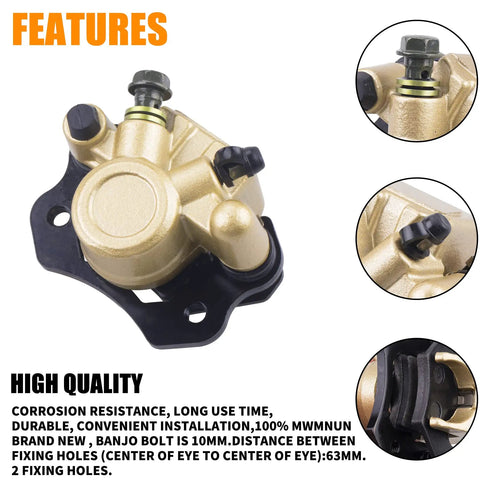 Beefy Universal Brake Caliper Kit for 50cc to 250cc ATVs, showcasing key features and durable design, bolt-on replacement model.