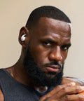 Person wearing Fit Pro True Wireless Earbuds With Active Noise Cancellation, Spatial Audio With Head Tracking, Sweat Resistant Sport Design, Three Listening Modes, Bluetooth Class 1, Compatible With Apple And Android, Black during exercise