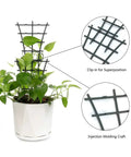 Mini Plant Trellis Garden Trellis For Climbing Plants Outdoor PP Plastic Superimposed Potted Plant Support Flower Supports Set Of 4 Easy