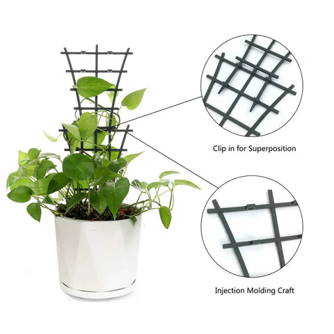 Mini Plant Trellis Garden Trellis For Climbing Plants Outdoor PP Plastic Superimposed Potted Plant Support Flower Supports Set Of 4 Easy
