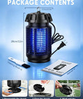 All Season Bug Zapper For Indoor And Outdoor Use With 4200V Electric Grid Waterproof Mosquito Killer 365nm UV Light 20W Power One Button Easy Operation For Home Patio Yard Camping