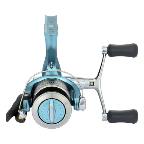 Top view of Spirex FG Spinning Reel With Propulsion Line Management System And QuickFire II for smooth casts, solid reliability, line control.
