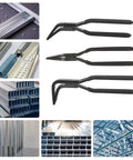 Pro Grade Three Piece Hand Seamer Sheet Metal Tool Set With Straight 45 Degree And 90 Degree Benders, carbon steel, roofing use