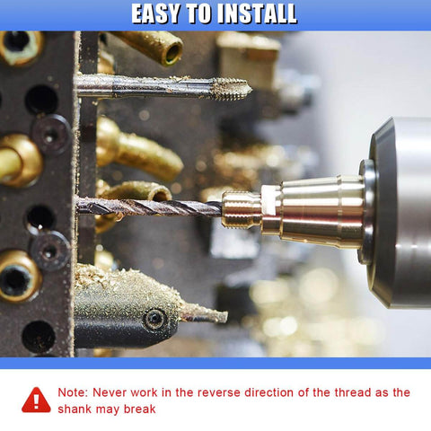 Close-up of drill using 30Pcs M6 x 1.0mm Thread Repair Inserts Kit For Auto Repair, Stainless Steel Helicoil Set.