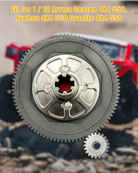 Arrma Beefed Up 91T Spur Gear Slipper Clutch Upgrade Kit for 1/10 Granite Senton Typhon 4x4 550 Mega RC Trucks close-up
