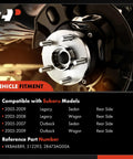 Two-Pack Beefed-Up Rear Wheel Bearing And Hub Assembly For 5-Lug Subaru Outback 2005-2009 And Legacy 2005-2009 Wagon And Sedan