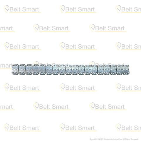 Professional Alligator Rubber Conveyor Belt Staple Fastener Splice Kit with preloaded staples and hinge pins in a row.