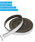 PATIKIL wood stove gasket, graphite fiberglass flat self-adhesive seal, black, rolled, 5/8 in x 1/8 in x 118 in