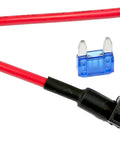 10 Pack 12V Car Add A Circuit Fuse Tap Adapter Kit with 15 Amp Fuses and 16 Gauge Red Wire Heavy Duty Blade Fuse Holder