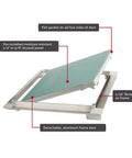 Heavy Duty Touch Latch Tile Access Door For Walls Featuring Seamless Concealed Design Perfect Tile Integration No Sweat Install Super Tight Hush Hush Sound Blocking STC 62 Removable Hatch 12X12 Inches with aluminum frame and drywall panel.