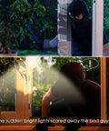 Motion Sensor LED Light Bulb 12W 100W Equivalent Dusk To Dawn Outdoor Bulb E26 5000K Daylight Auto On Off in action scaring intruder