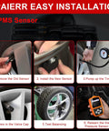 Solid Heavy Duty TPMS Tire Pressure Sensors With No Sweat Relearn Kit For Chevy Silverado Gmc Buick Cadillac 315 Mhz installation steps