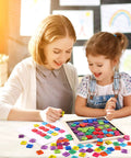 Rock Solid Wooden Montessori Math Counting Board Puzzle For Toddlers, active learning with numbers, colorful tiles on table.