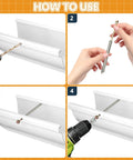 Step-by-step guide using Durable Steel Gutter Screws Kit With 7 Inch Screws And Hex Socket For Roof Repair And Gutter Maintenance, 49 Pieces.