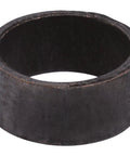 Close-up of a single half inch copper crimp ring for PEX and PE-RT pipe, part of a 25 pack brass crimp fittings, watertight seal, no soldering.