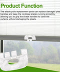 Six Pack Cordless Honeycomb Shade Lift Handles Replacement Parts Easy Install For Top Down Bottom Up Blinds shown installed