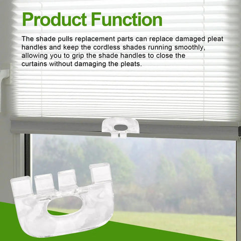 Six Pack Cordless Honeycomb Shade Lift Handles Replacement Parts Easy Install For Top Down Bottom Up Blinds shown installed