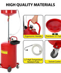 Sierra Squad 20 Gallon Waste Oil Drain Tank with ergonomic handle, premium funnel, and swivel casters for easy fluid transfer.