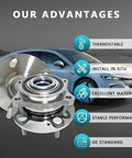 Front And Rear Wheel Bearing Hub Assembly Kit For Hyundai Santa Fe Sport XL Veracruz And Kia Sorento Rondo 2007-2020 with advantages