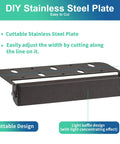 Stainless steel plate for adjustable 12 Pack 3W 7 Inch LED Hardscape Paver Lighting Kit For Low Voltage Outdoor Steps And Retaining Walls 2700K Soft White Easy Install Durable Weatherproof 50 000 Hours Lifespan 12V AC DC