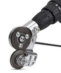DIY Sheet Metal Nibbler Attachment For Drill 2025 Upgraded Metal Cutter with Adapter, close-up of cutting head on drill