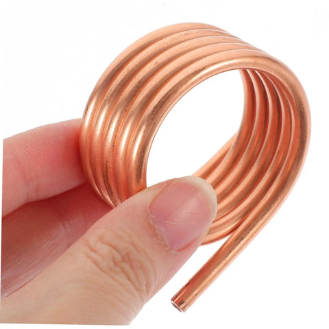 550 540 Brushed RC Boat Water Cooling Ring Kit With Copper Tube Cooling Loop held in hand