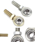 Heavy Duty Rod End Bearings 1/2 Inch 20 RH and LH Threads Beefy Heim Joint Set for Cars Boats ATVs Motorcycles 2 Pack with High Load Capacity and 12,200 Lb Lateral Support, stainless steel
