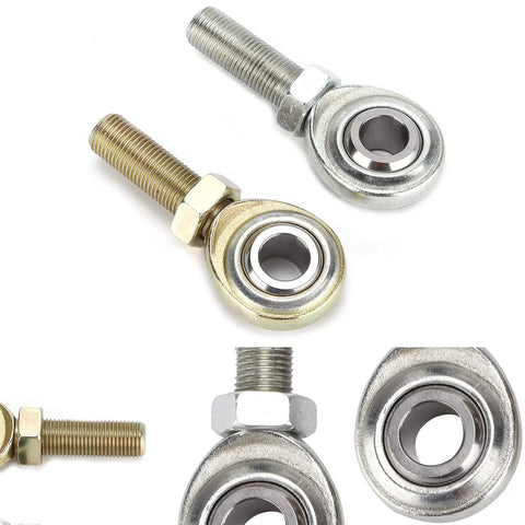 Heavy Duty Rod End Bearings 1/2 Inch 20 RH and LH Threads Beefy Heim Joint Set for Cars Boats ATVs Motorcycles 2 Pack with High Load Capacity and 12,200 Lb Lateral Support, stainless steel