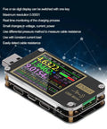 High Precision USB Voltmeter And Ammeter With Color LCD Screen showcasing digital readings