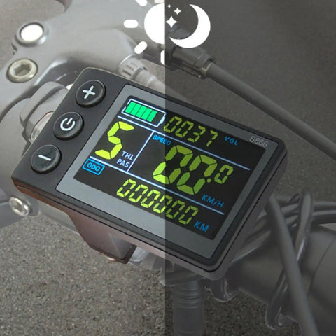 All Weather E Bike LCD Display With Waterproof 5 Pin Connector Color Screen Cycling Computer For Electric Bicycles And Scooters Ride Ready Tough Weatherproof Meter Panel No Fuss Wiring