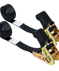 Heavy Duty Retractable Ratchet Straps 1 Inch Wide By 4 Feet Long No Hooks 1650 Lb Break Strength Tie Down Kit