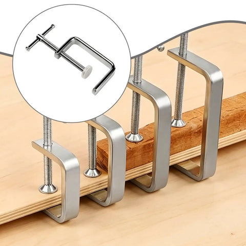 G Clamp Hand Tool For Tightening With Precise Threaded Screw And Ergonomic T Handle clamping wood piece, rust resistant, 9 cm