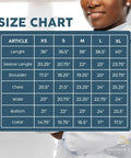 White Unisex Lab Coat For Med Pros Durable Knee Length Cotton Poly Coat For Doctors Nurses And Lab Technicians Size Chart