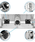 Heavy Duty Fixed Angle Belt Grinder Knife Jig For Precision Blade Sharpening Durable Aluminum Alloy Build with adjustable components.
