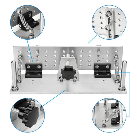 Heavy Duty Fixed Angle Belt Grinder Knife Jig For Precision Blade Sharpening Durable Aluminum Alloy Build with adjustable components.