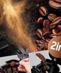Top Tier Electric Coffee Machine And Automatic Milk Frother For Hella Smooth Cappuccinos With removable water tank and beans swirling.